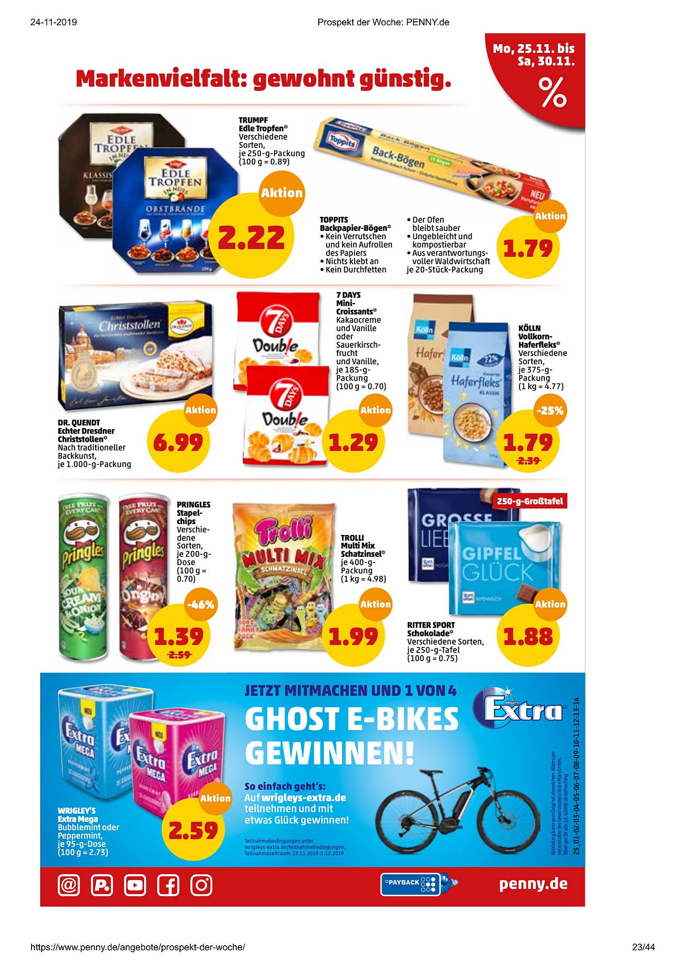 Penny Prospekt Angebote ab 25.11.2019 bis 30.11.2019 Seite 23